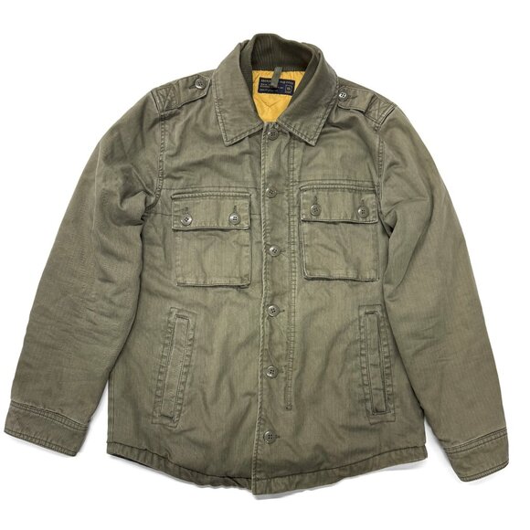 Abercrombie Fitch Jacket Mens XS Green Military Army Utility Field Insulated